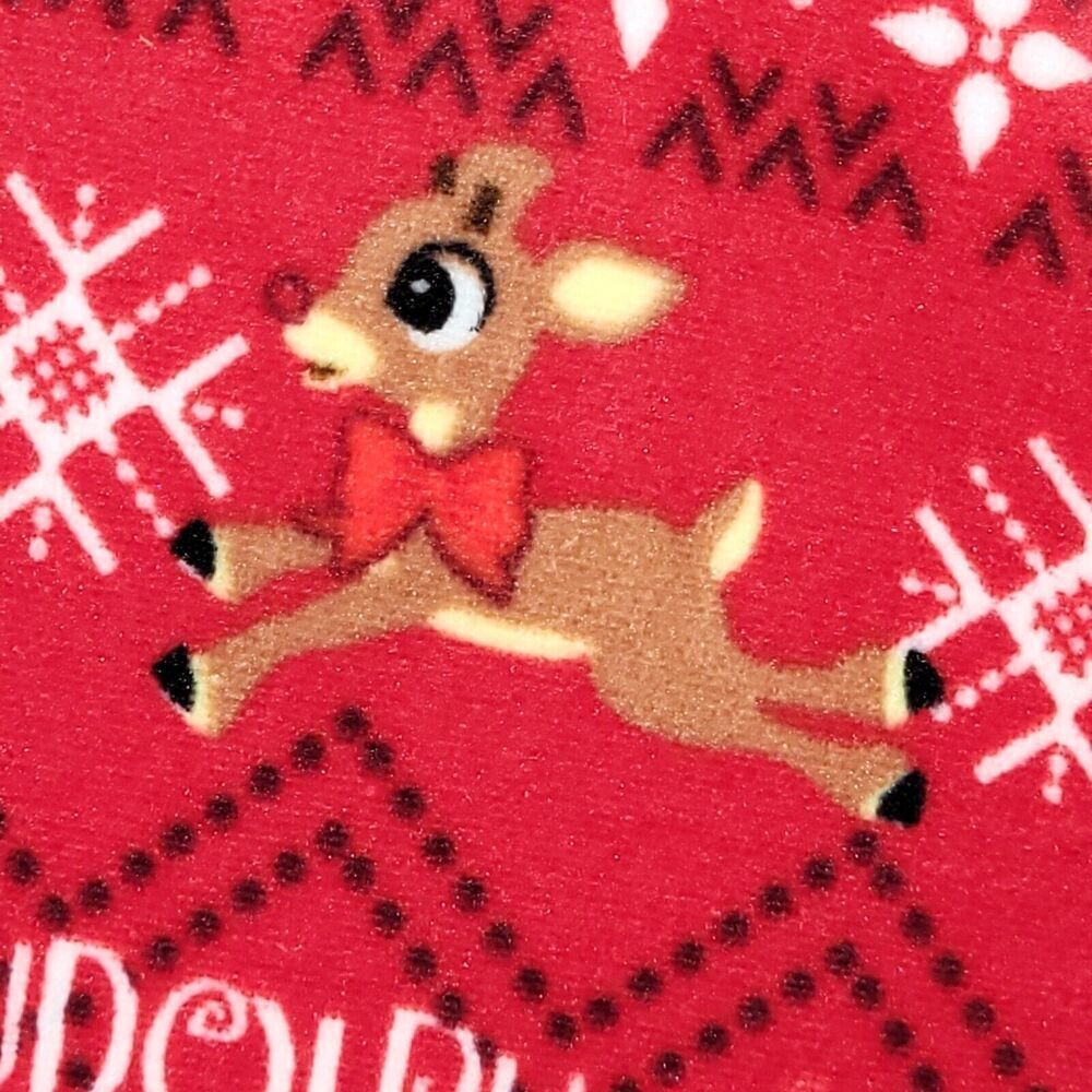 The Rudolph Co Size 12-14 Lounge Pants / Pajamas Stretch Soft Reindeer Red Xmas - Picture 2 of 11